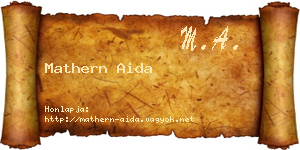 Mathern Aida névjegykártya